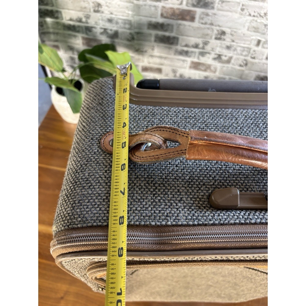 Vintage Hartmann Tweed Leather⭐️24x15 Wheeled Rolling Upright Suitcase Luggage⭐️ - Picture 14 of 14
